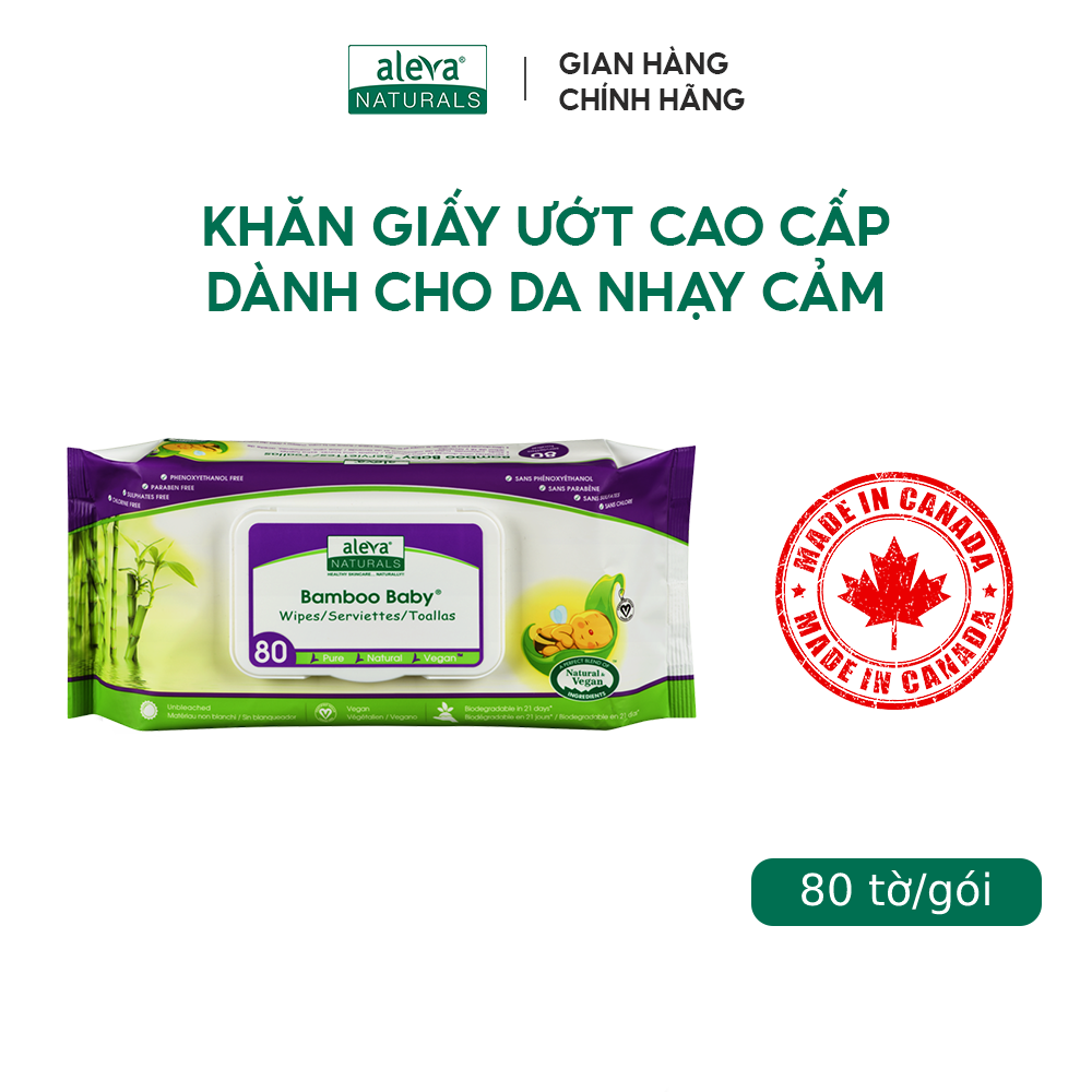 Combo tắm gội, dưỡng ẩm, làm mịn da giúp bé ngủ ngon Aleva Naturals (set 04 sản phẩm)