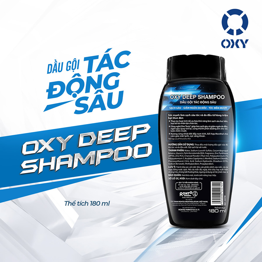 Dầu gội cho nam sạch sâu giảm ngứa Oxy Deep Shampoo