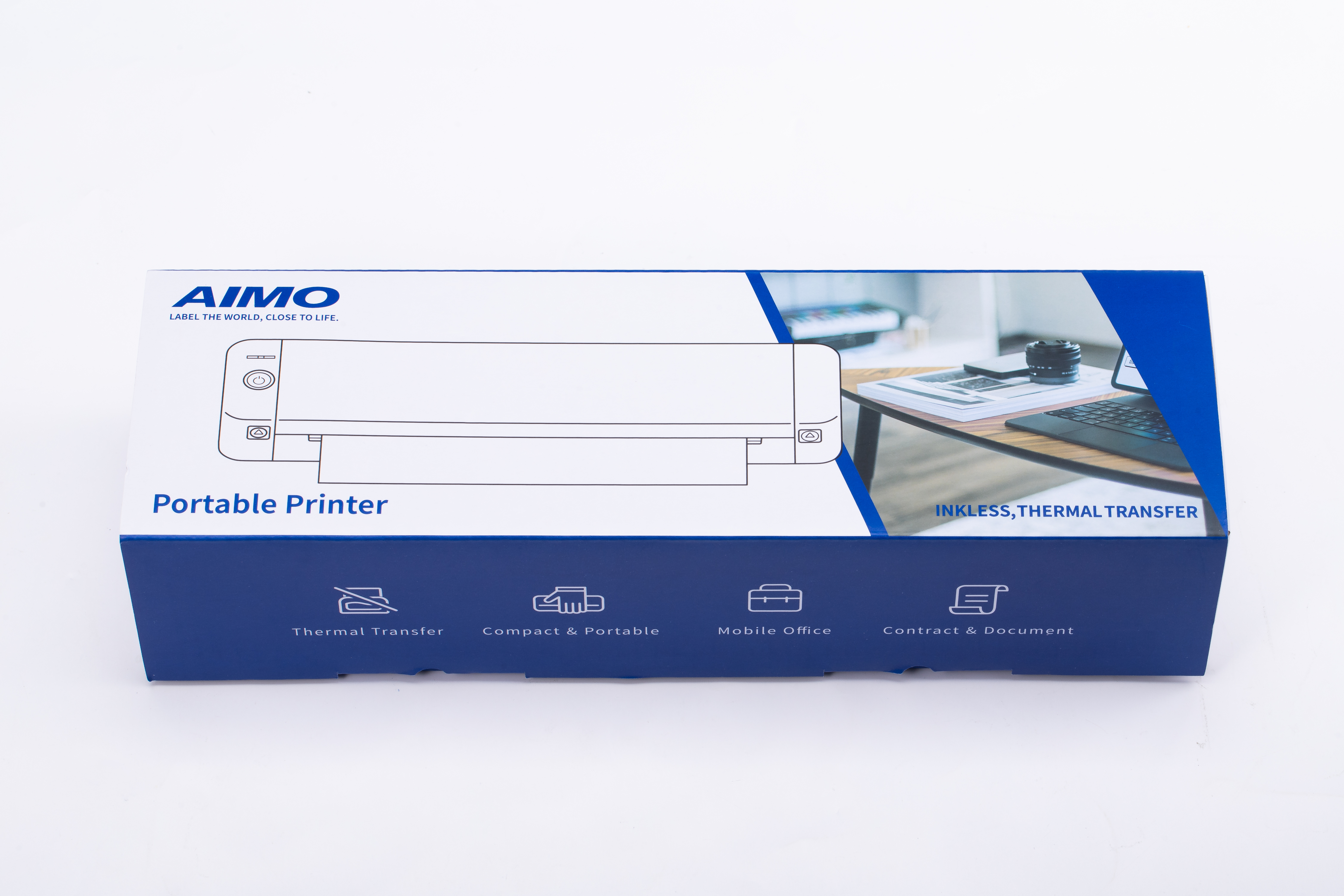 Máy in di động A4 P832 /Pin sạc /in qua Bluetooh, USB/ In giấy A4 thường /Kết nối in qua điện thoại, latop,PC.. / Hàng chính hãng AIMO