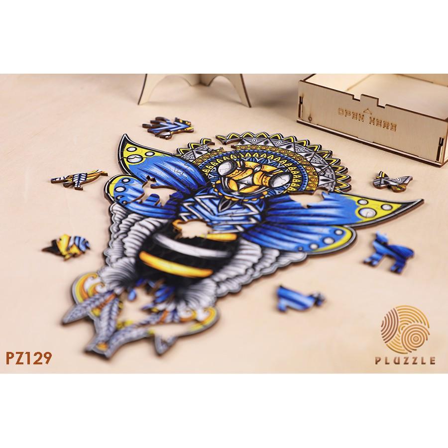 PLUZZLE Bộ xếp hình gỗ đồ chơi puzzle ghép hình con vật độc đáo – Con Ong - PZ129