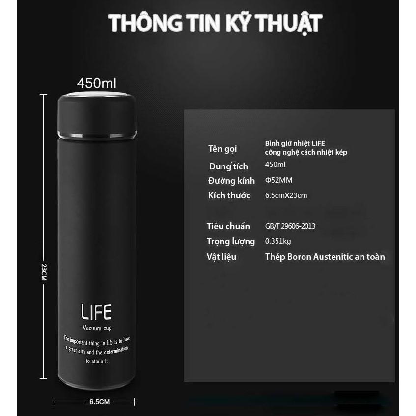 Bình giữ nhiệt chất lượng cao ruột inox LIFE 500ml .