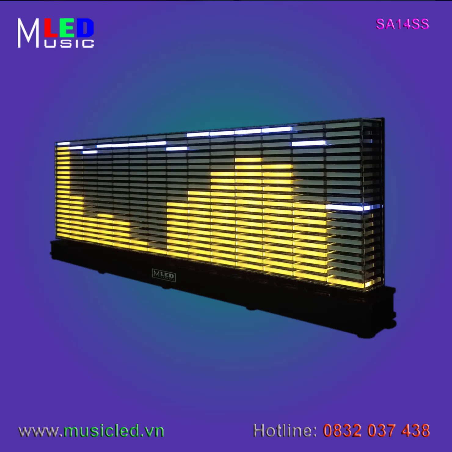 Dàn đèn Music LED nháy theo tần số nhạc 14 cột để bàn