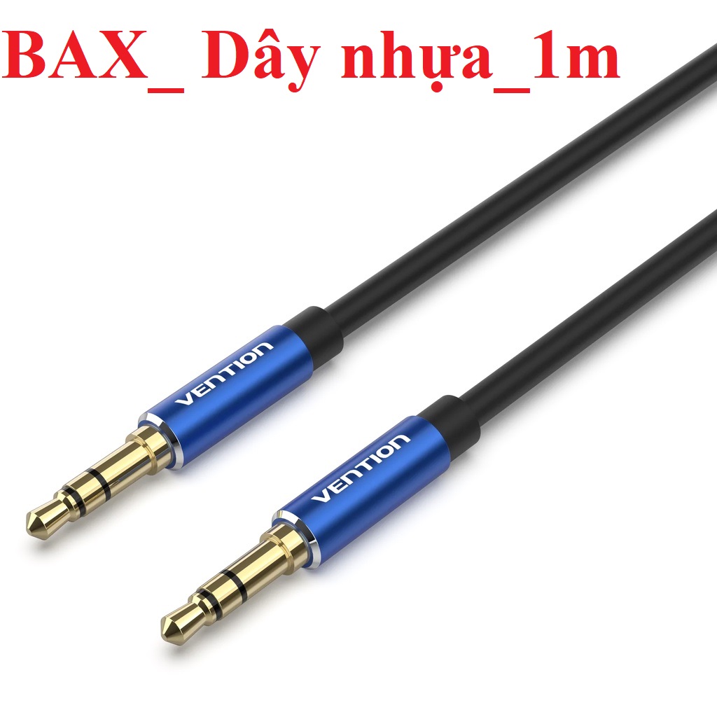 [ 3.5 male ra 3.5 male ] Cáp âm thanh AUX 2 đầu 3.5mm đầu hợp kim chống ô xi hóa Vention BAWLF _ Hàng chính hãng