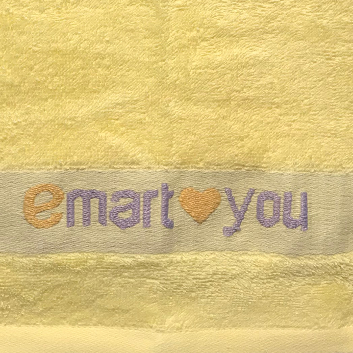 Khăn Mặt Cotton Emart 34x75cm, 94G Họa Tiết Emart Love You