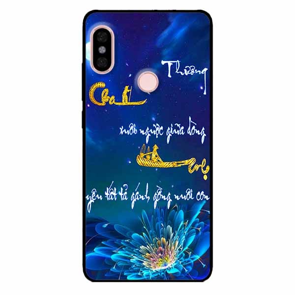 Ốp lưng in cho Xiaomi Redmi Note 5 Pro Mẫu Thư Pháp Cha Mẹ