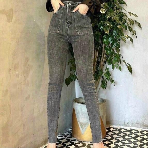 Quần jean nữ chất co giãn, quần bò nữ cạp cao nhiều mẫu tina ms512