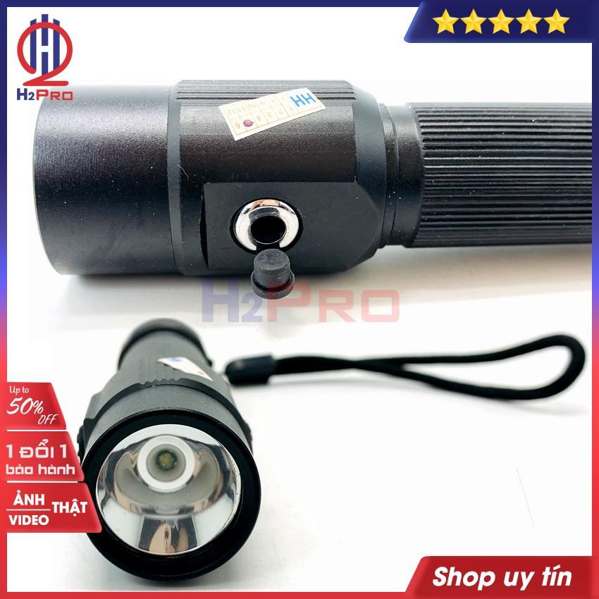 Đèn pin LED siêu sáng mini pin sạc HY-9808 H2Pro hàng hãng-cao cấp-chiếu xa 300m,chống thấm nước-3 chế độ sáng-LED trắng