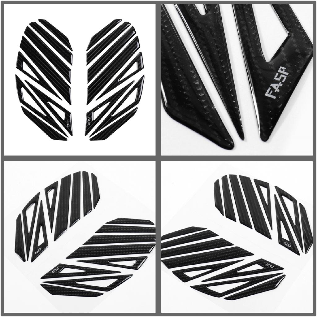 Nhãn dán sợi carbon dùng dán nắp bình xăng xe moto Kawasaki z900 Ninja 650 400
