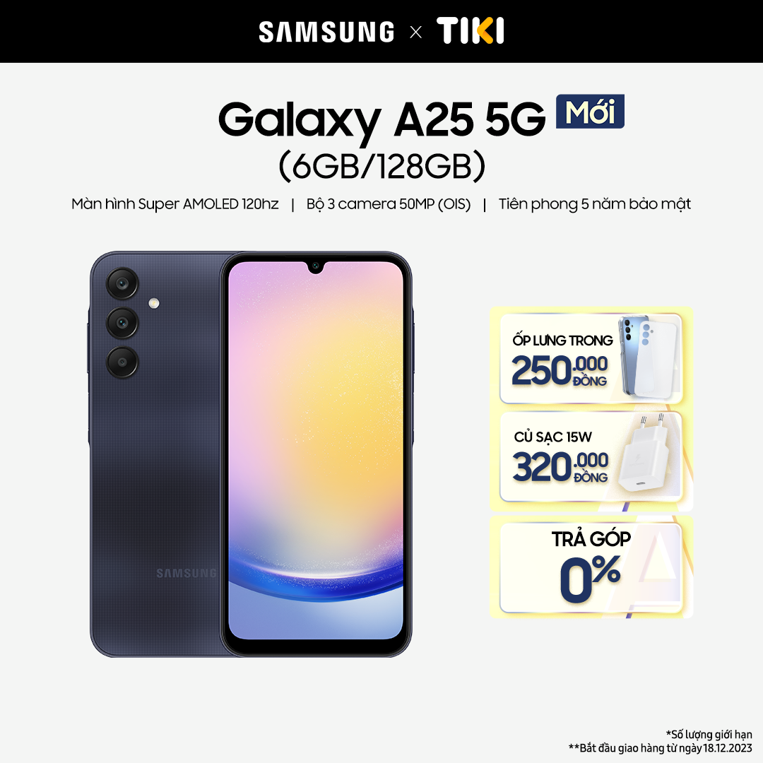 Điện Thoại Samsung Galaxy A25 5G (6GB/128GB) - Hàng chính hãng