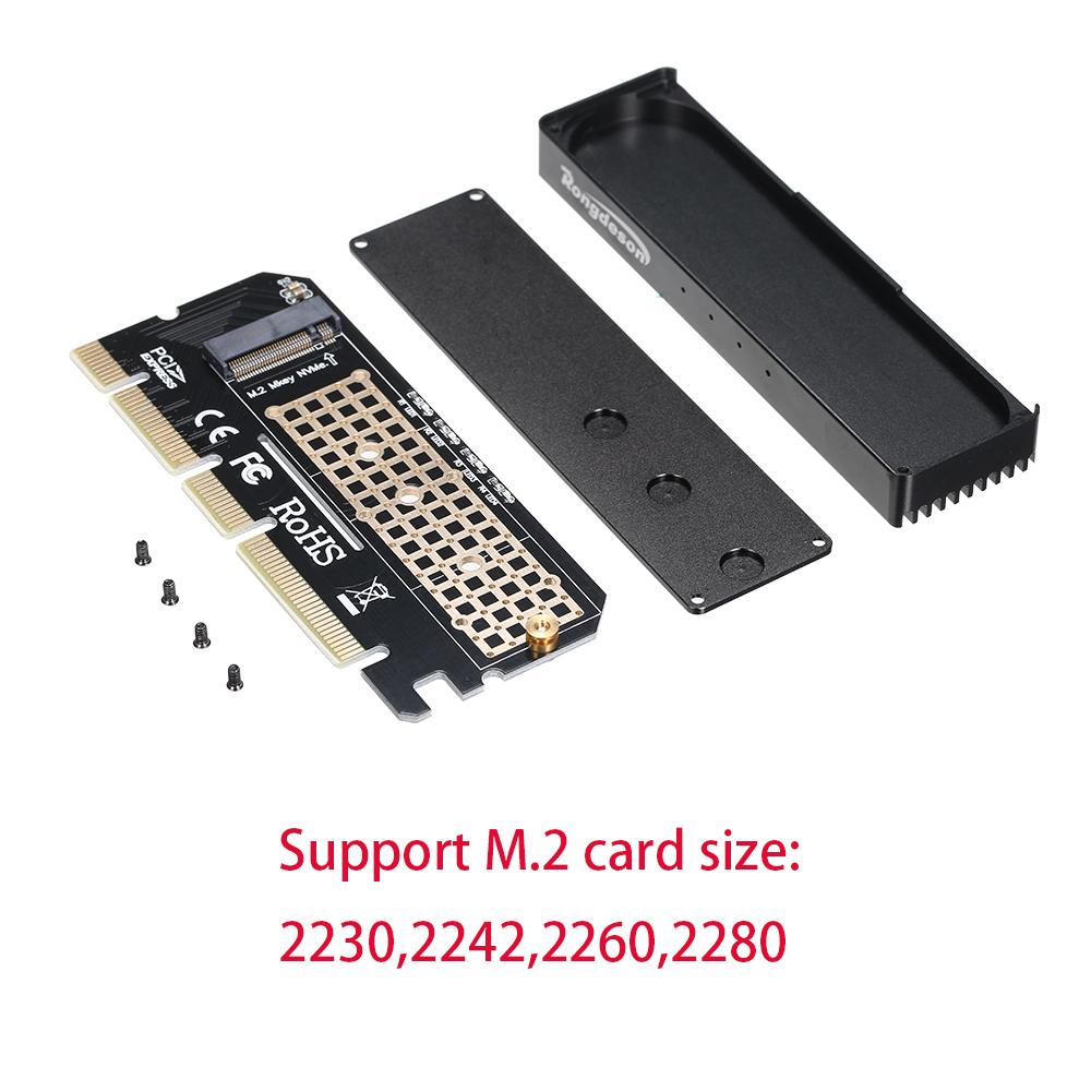 Hỗ trợ thẻ điều hợp thẻ mở rộng 2230 2242 2260 2280 PCIE NVME m.2 SSD sang PCIE 4X 8X 16X