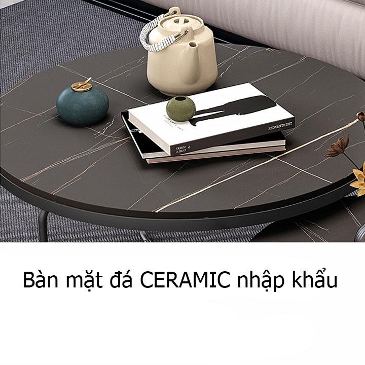 Bàn sofa phòng khách mặt đá CERAMIC nhập khẩu, bàn trà kiểu nhật phong cách hiện đại - Bảo hành 12 tháng