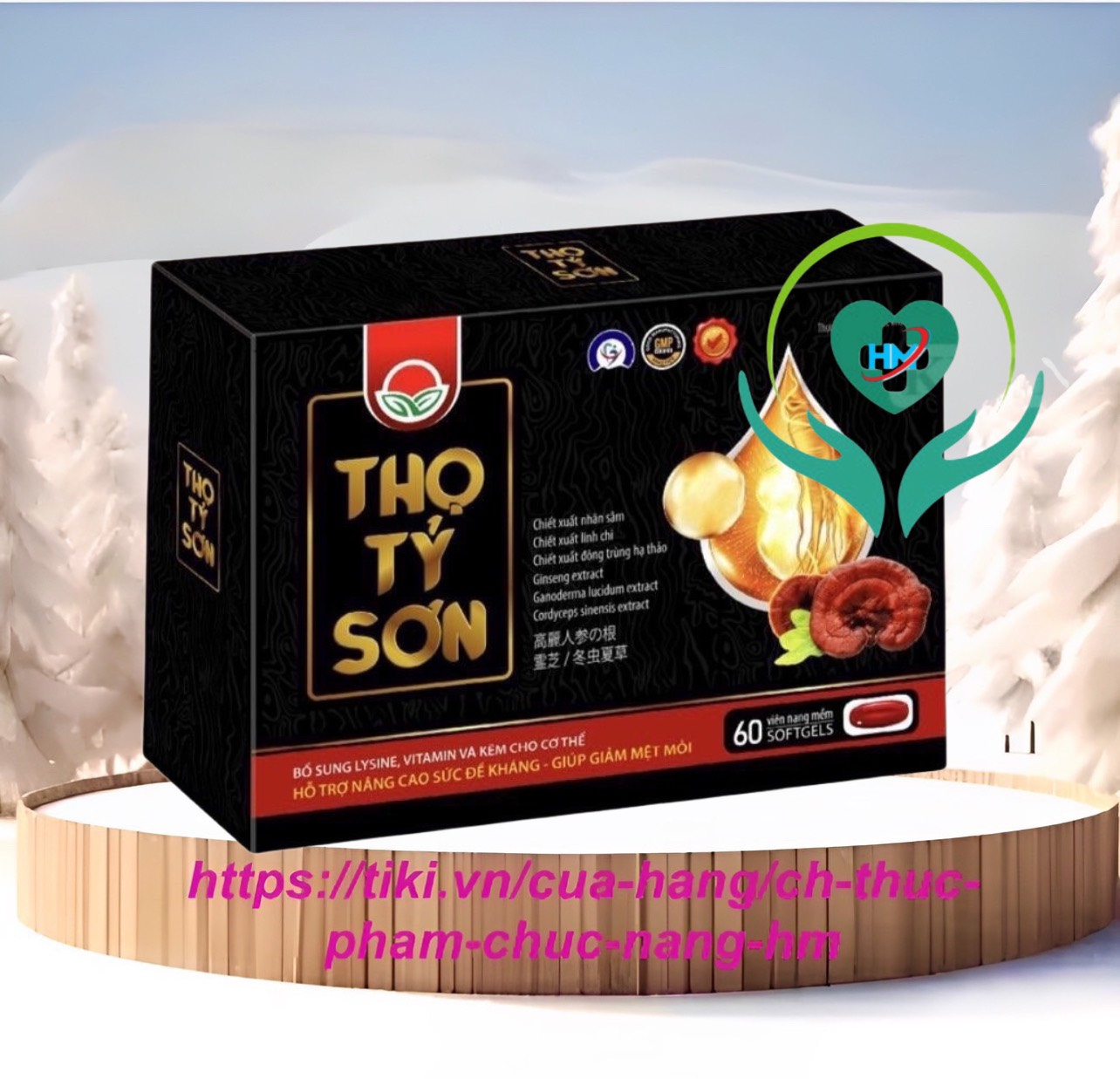 Viên uống Thọ Tỷ Sơn Sunway, hộp 60 viên, giúp ăn ngon, ngủ tốt, bồi bổ sức khoẻ