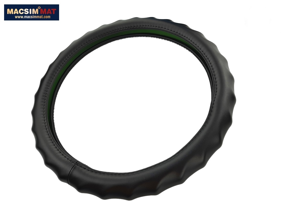 Bọc vô lăng cao cấp chất liệu da thật - Khâu tay 100% size M - nhãn hiệu Macsim mã LA30T