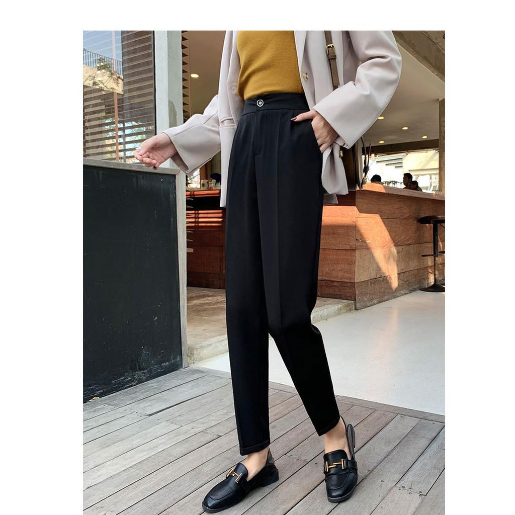 Quần tây baggy bigsize màu đen Chất liệu: tuyết mưa