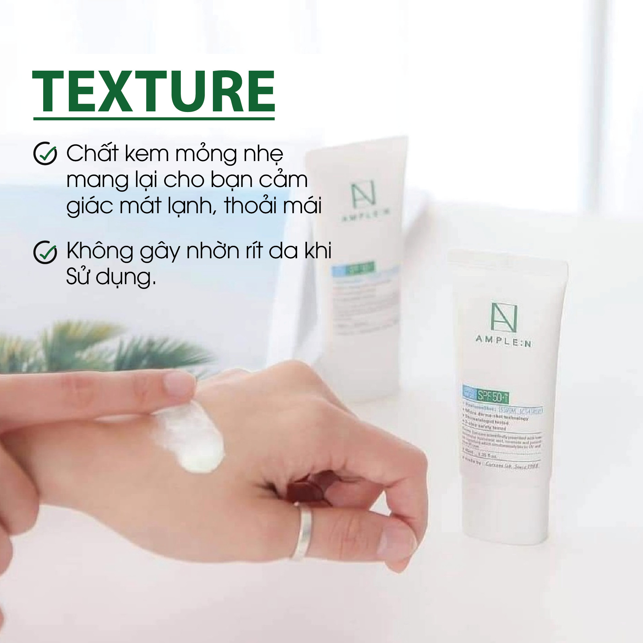 Kem chống nắng AMPLE:N Hyaluronshot Suncare SPF50+ IRF20 40ml