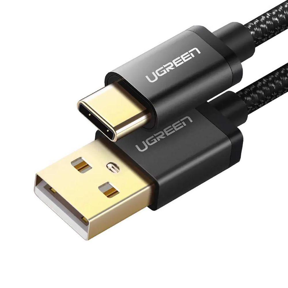 Ugreen UG40990US174TK 1.5M 3A màu Đen Cáp USB TypeC sang USB 2.0 Hỗ trợ sạc nhanh - HÀNG CHÍNH HÃNG