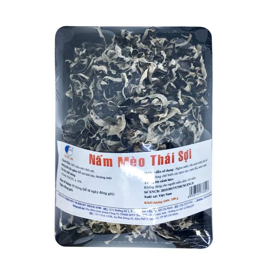 Nấm Mèo Đen Sợi Trâm Anh 100G – 8938502736047