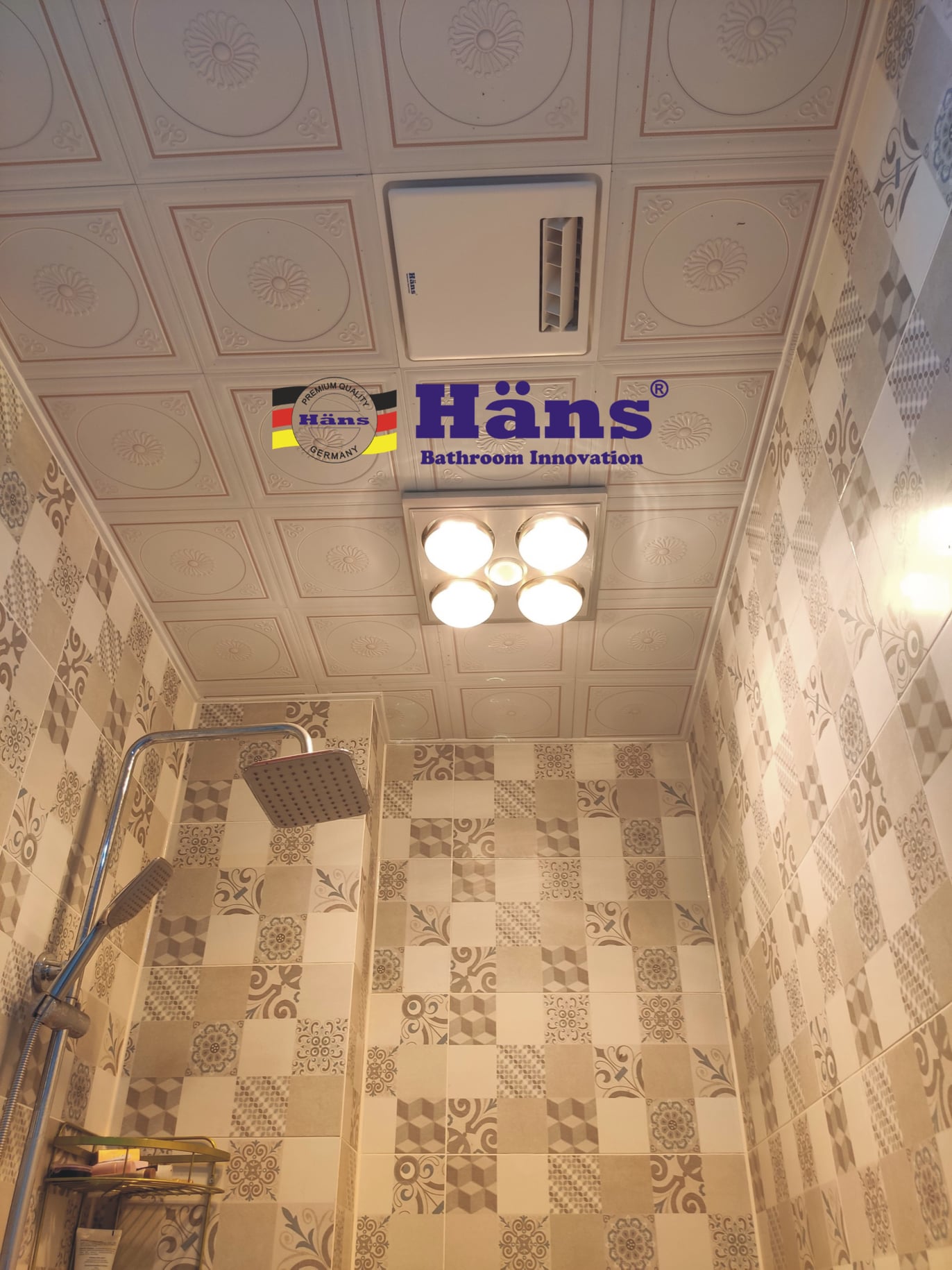 Đèn Sưởi 4 Bóng Hans Loại Âm Trần (1180W) - Hàng chính hãng