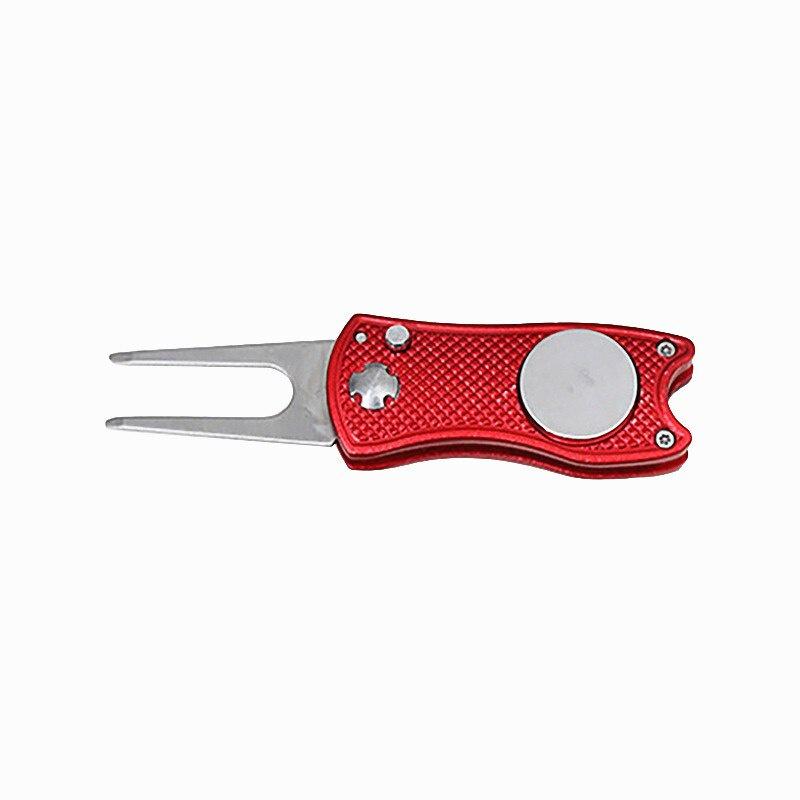2020 New Mini Foldable Golf Divot Tool Marker Pitch Cleaner Golf Pitchfork Putting Green Fork Golf Ball Tools Golf Accessories