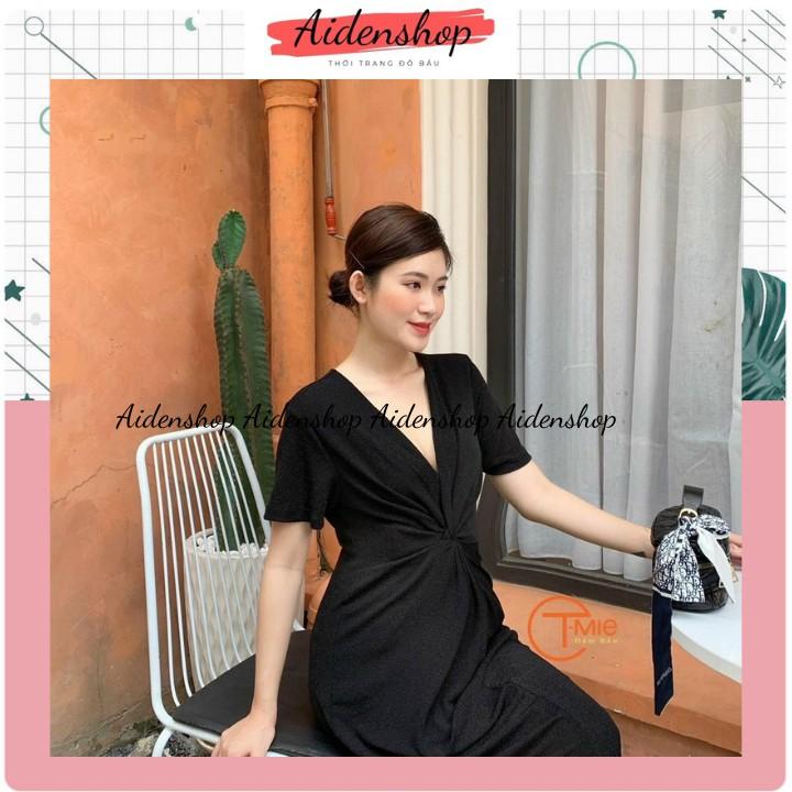 Đầm bầu thiết kế thời trang Aidenshop dúm ngực chất phông mát mùa hè