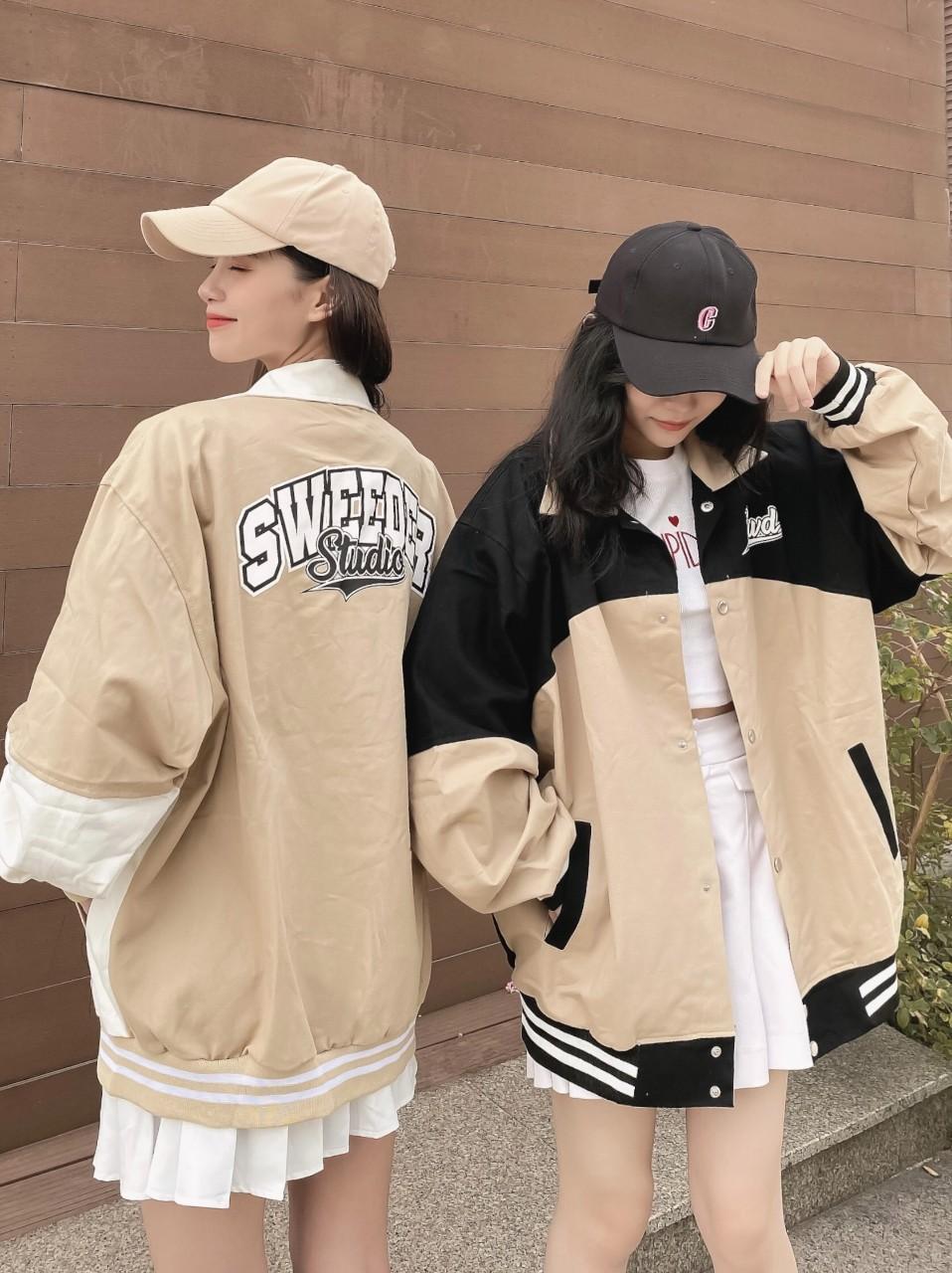 Áo Khoác Bomber BOB Jacket Form Rộng Vải Khaki Dày Dặn Phong Cách Ulzzang Unisex