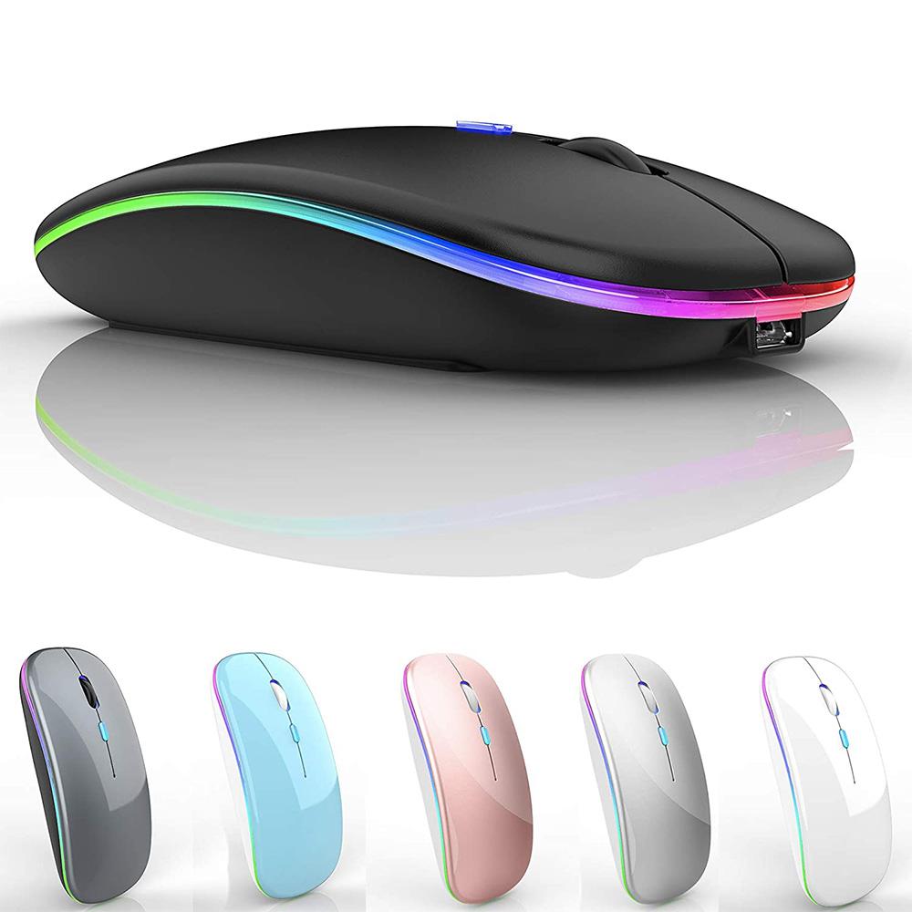 Chuột Bluetooth Không Dây Cho MacBook PC iPad Máy Tính Sạc Kép Chế Độ Bluetooth 4.0 + Chuột USB 3 DPI Có Thể Điều Chỉnh
