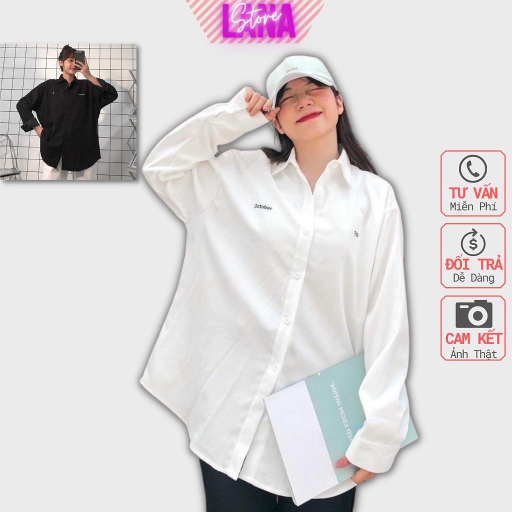 Áo Sơmi chất da lộn Oversize Nam Nữ Unisex Form Đẹp