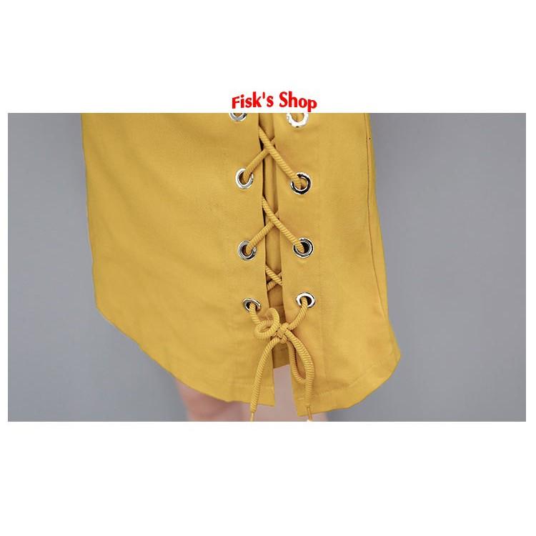 Set áo phông zíp buộc dây nơ