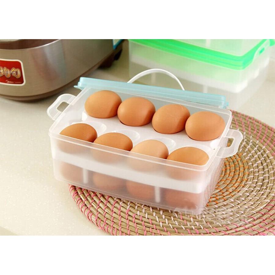 Hộp Đựng Trứng 2 Tầng 24 Quả Tiện Lợi Gọn Gàng