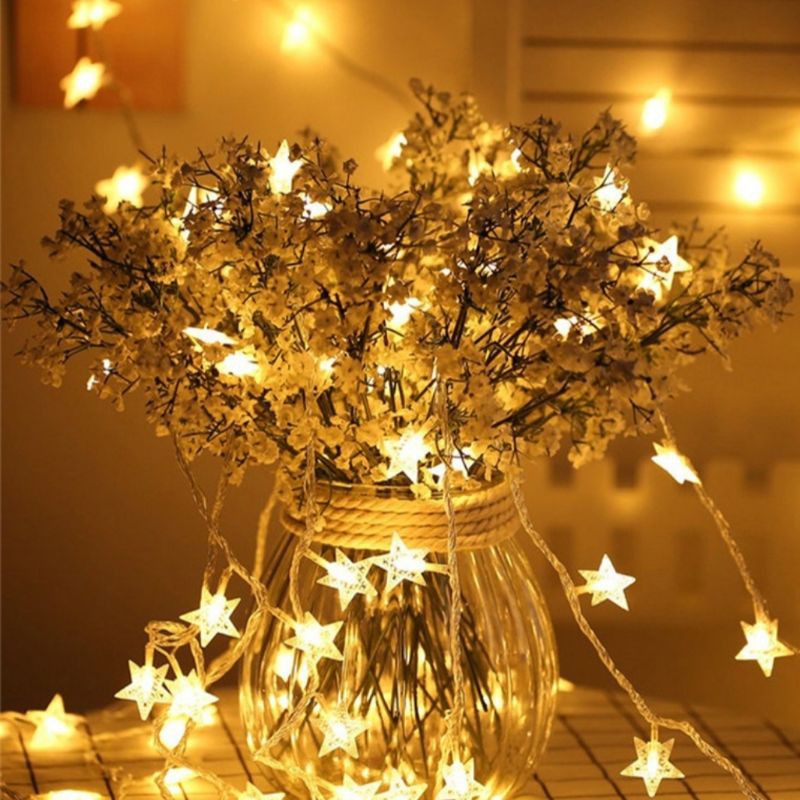Đèn Led Trang Trí Vintage hình ngôi sao 3met, dùng điện