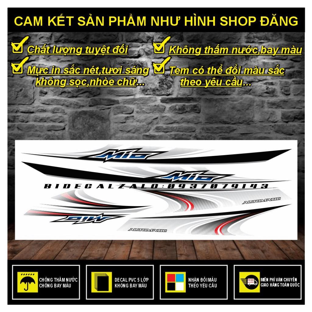 TEM RỜI MIO NHỎ ĐỜI ĐẦU MẪU THÁI DÁN XE TRẮNG - BI DECAL