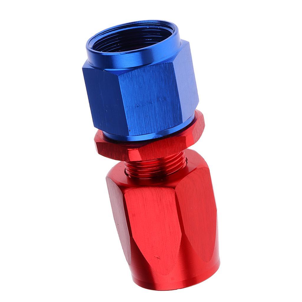 AN-4 AN-6 AN-8 AN-10 Fuel Oil Swivel Fitting Hose End Adaptor with Female Thread - Blue and Red, AN8
