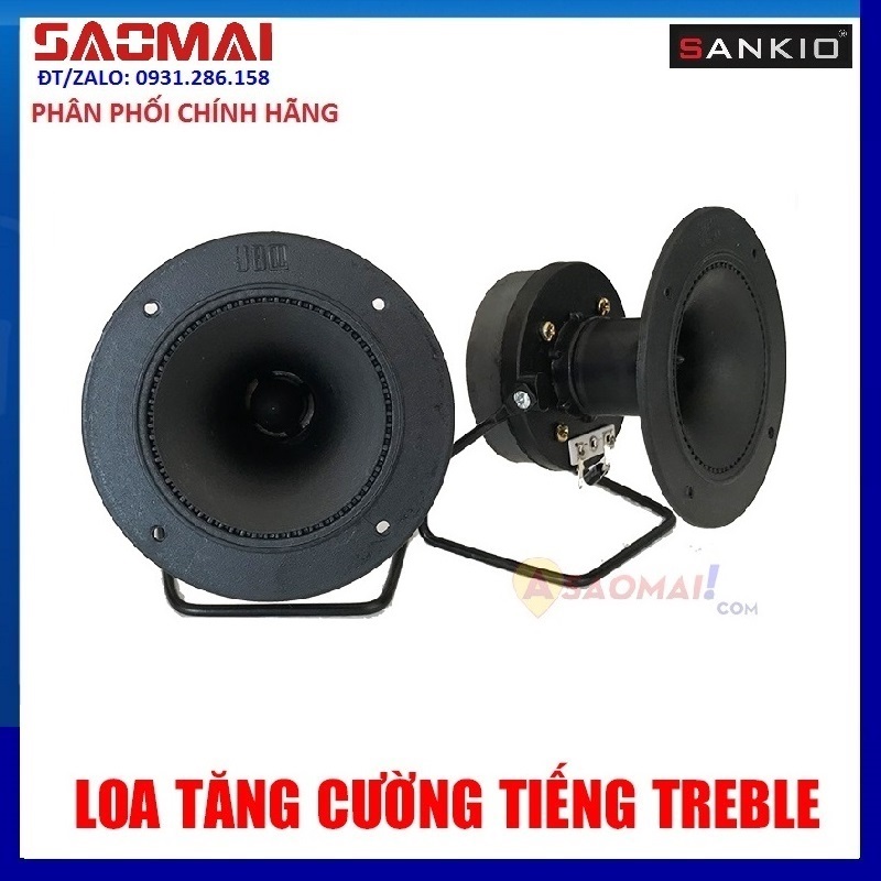 Bộ 2 Loa Treble Sankio JBM họng tròn, từ nam châm lớn 70mm - Hàn sẵn 2 tụ và 2m dây loa - Hàng chính hãng