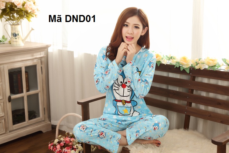 Bộ đồ ngủ hoạt hình dài tay DND01