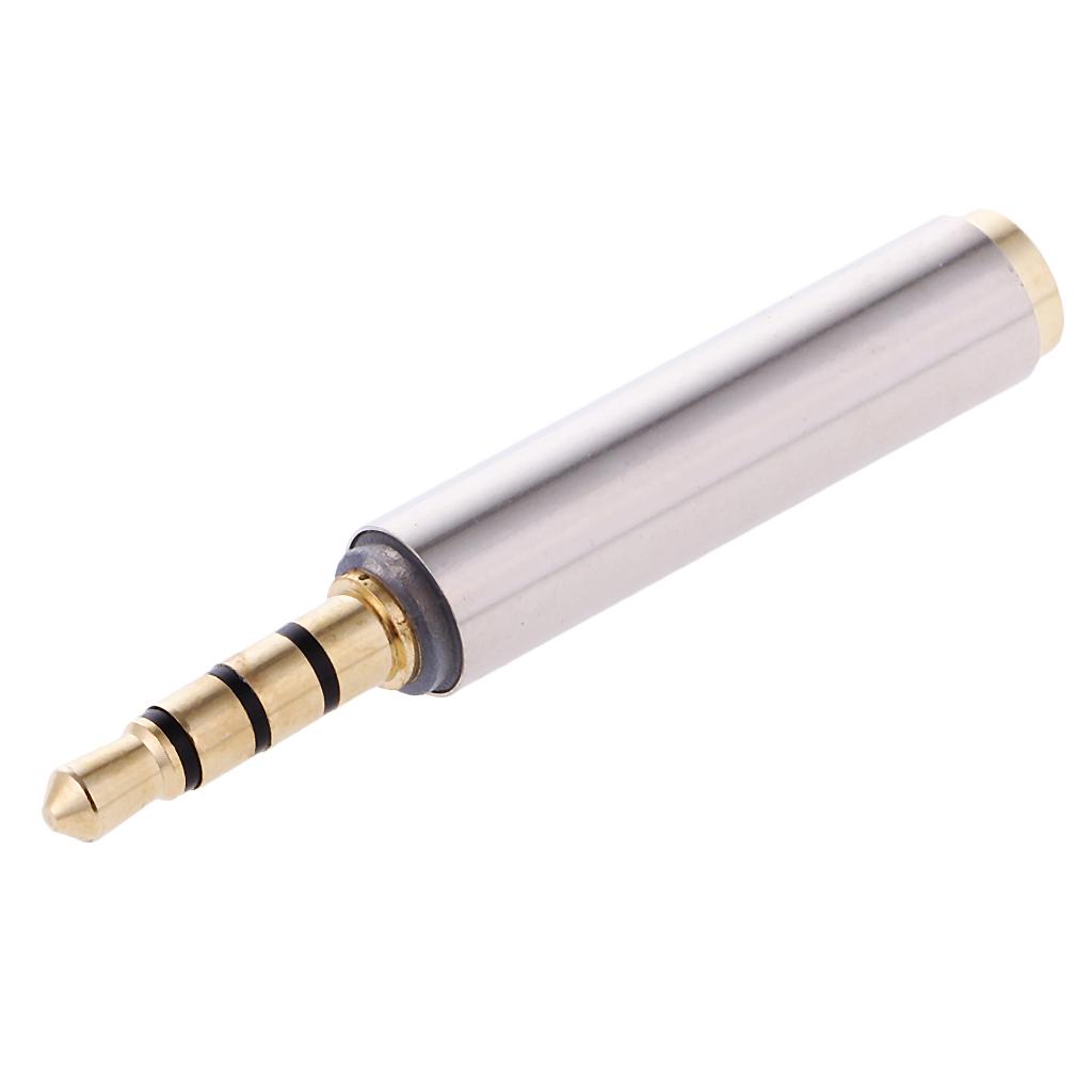 Gold Plated Stereo Audio Adapter 2.5mm Male to 3.5mm Female Jack for Headphone Microphone