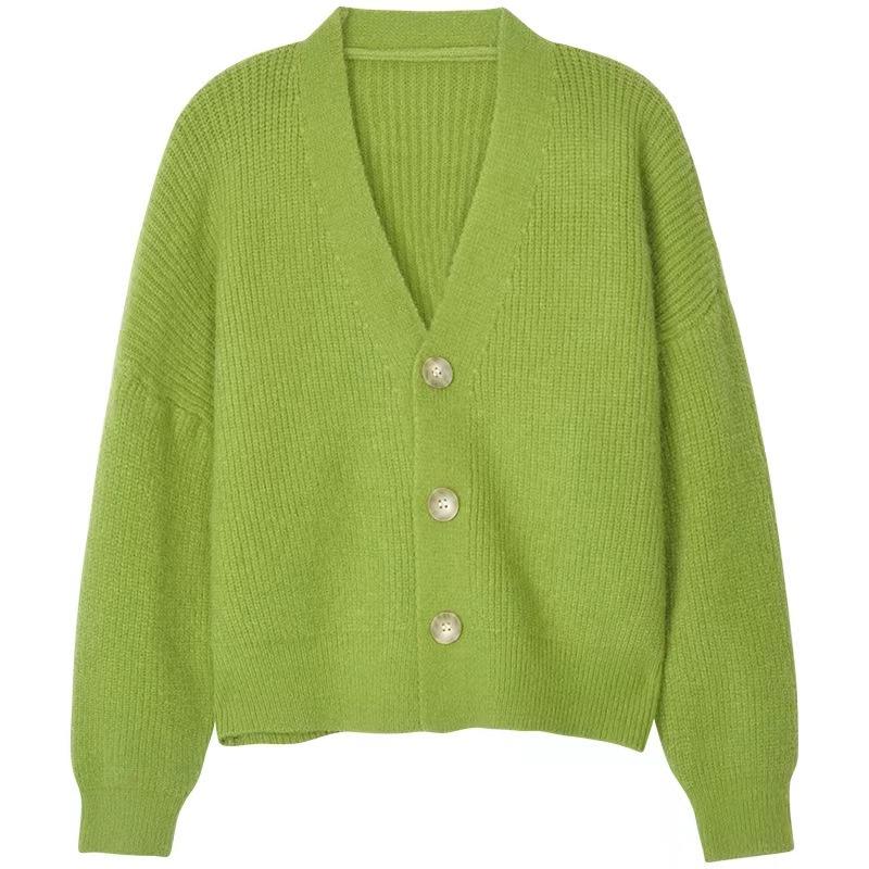 Áo khoác len cardigan nữ chất len dệt kim mềm mịn co giãn trẻ trung mùa thu đông mã VAA0446 - M03 Cam