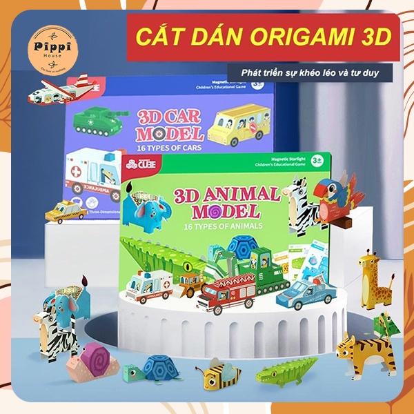 Bộ gấp hình 3d - origami cho bé