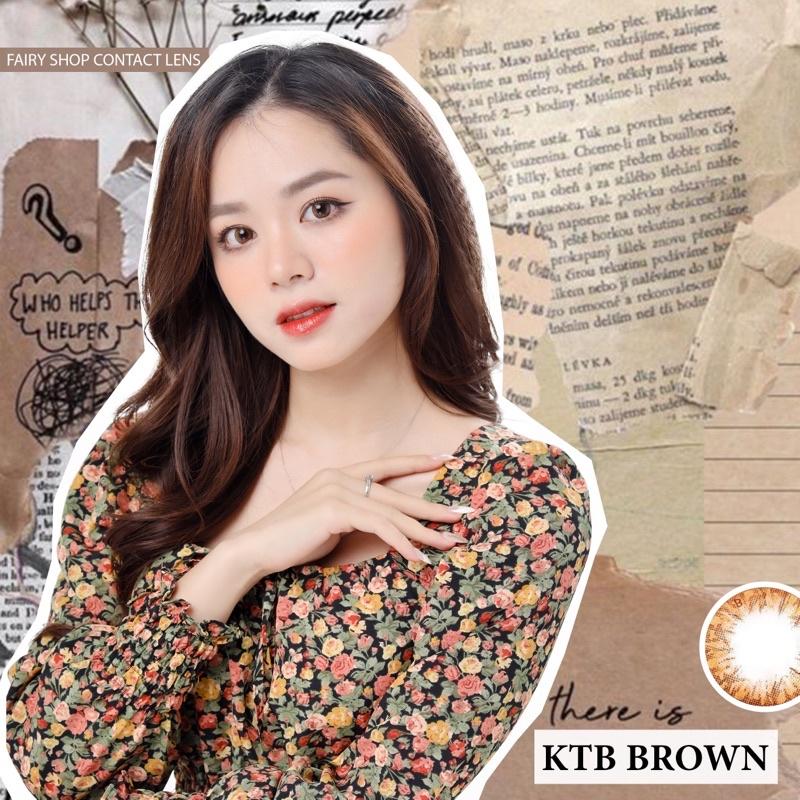 Kính Áp Tròng Nâu Pha Lê KTB brown 14.2 HSD 6 tháng cận 0 đến 6 FAIRY SHOP CONTACT LENS