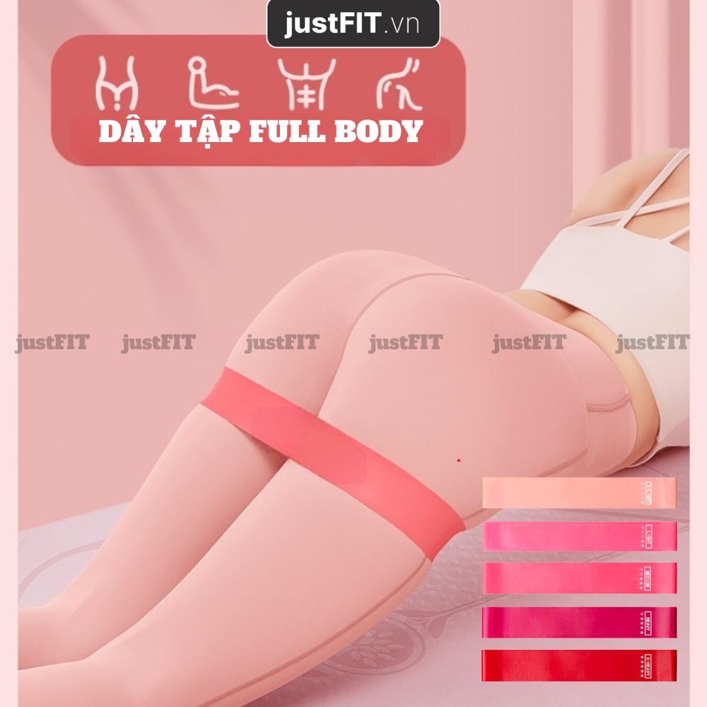 Dây kháng lực tập mông justFIT mini band, đai miniband tập chân, đùi, gym, yoga tại nhà