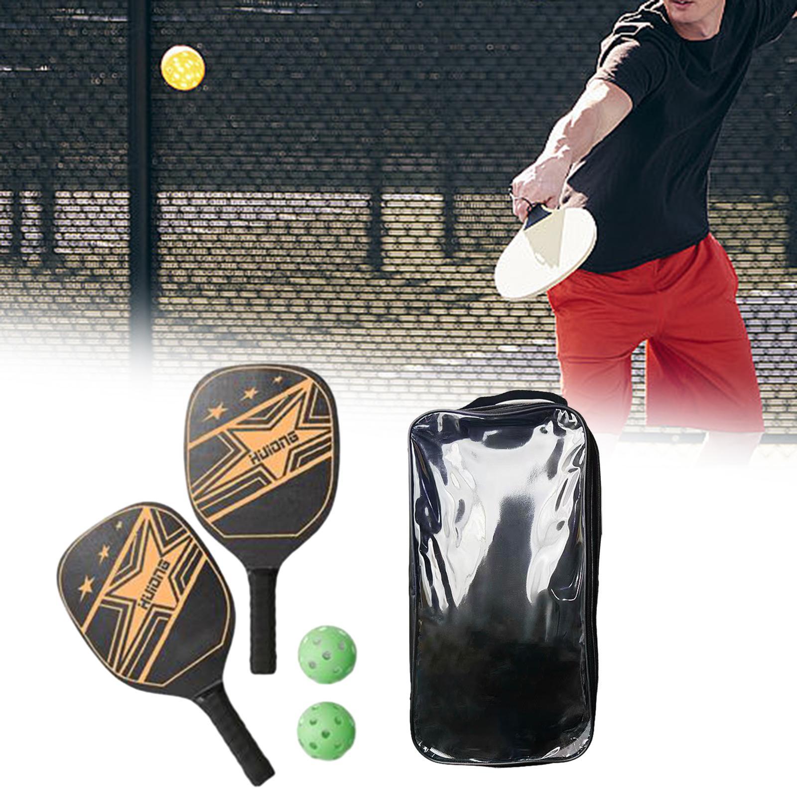 2Pieces Pickleball Paddles with 2Pcs Balls and Carry Bag Pickleball Racquets