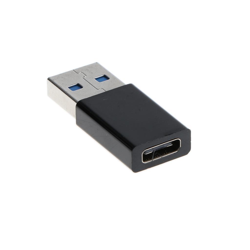USB 3.0 Male to USB 3.1 Type C Female Connector Data Adapter USB-C Black