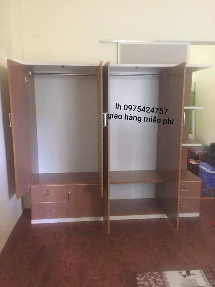 Tủ nhựa đài loan 4 cánh 1 kệ