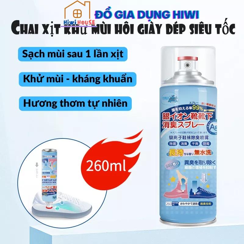 Chai Xịt khử mùi cho giày và tất, công nghệ nano bạc Khử mùi hiệu quả, diệt khuẩn 260ml