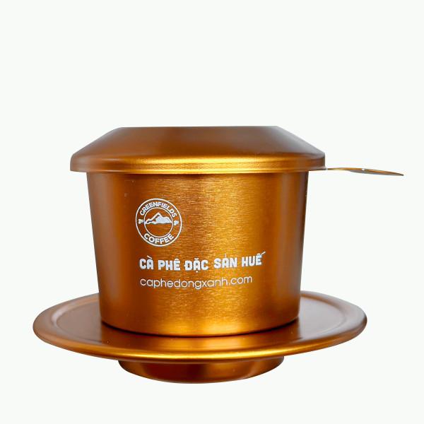 Phin nhôm pha cà phê MÀU VÀNG ĐỒNG mạ màu anode cao cấp Cà phê Đồng Xanh