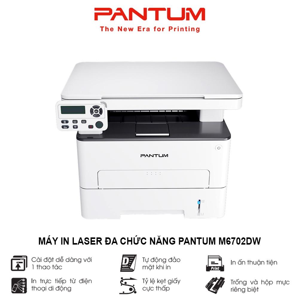 Máy in Laser đa chức năng PANTUM M6702DW, in Wifi, đen trắng, tốc độ cao, scan, photocopy, tự động đảo mặt, khổ giấy A4 (Hàng chính hãng)