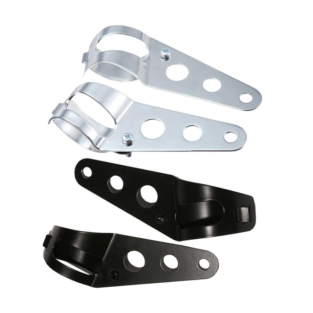 Motorcycle Headlight Bracket Fork Mount Bracket Universal Black