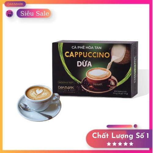 Cà phê Hòa tan Cappuccino vị dừa Dakmark (Hộp 10 gói x17g)