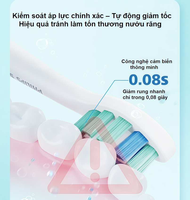Bàn chải đánh răng điện Sonicare ProtectiveClean serial 5300 thương hiệu Hà Lan cao cấp Philips HX5181 - Hàng nhập khẩu