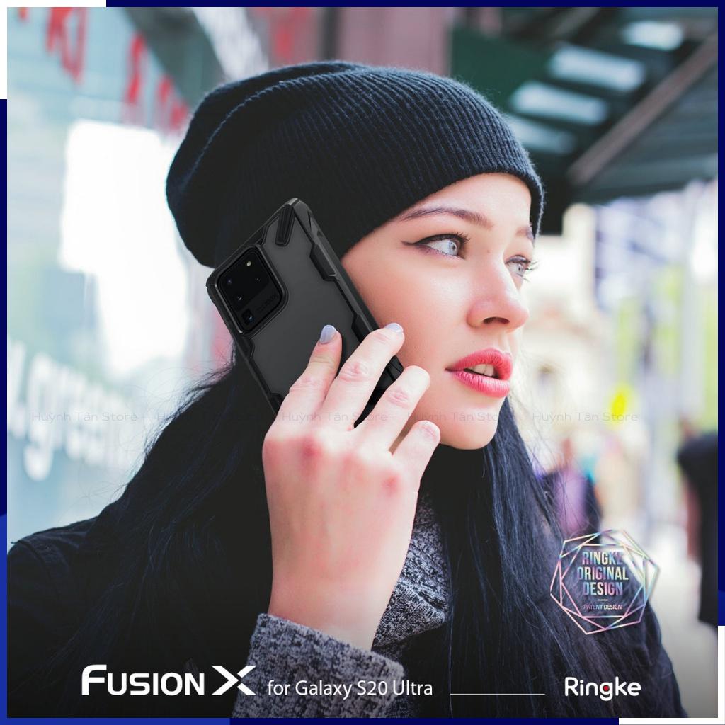 Ốp lưng s20 ultra RINGKE chính hãng trong suốt chống sốc FUSION X chống ố vàng phụ kiện điện thoại huỳnh tân - Hàng nhập khẩu
