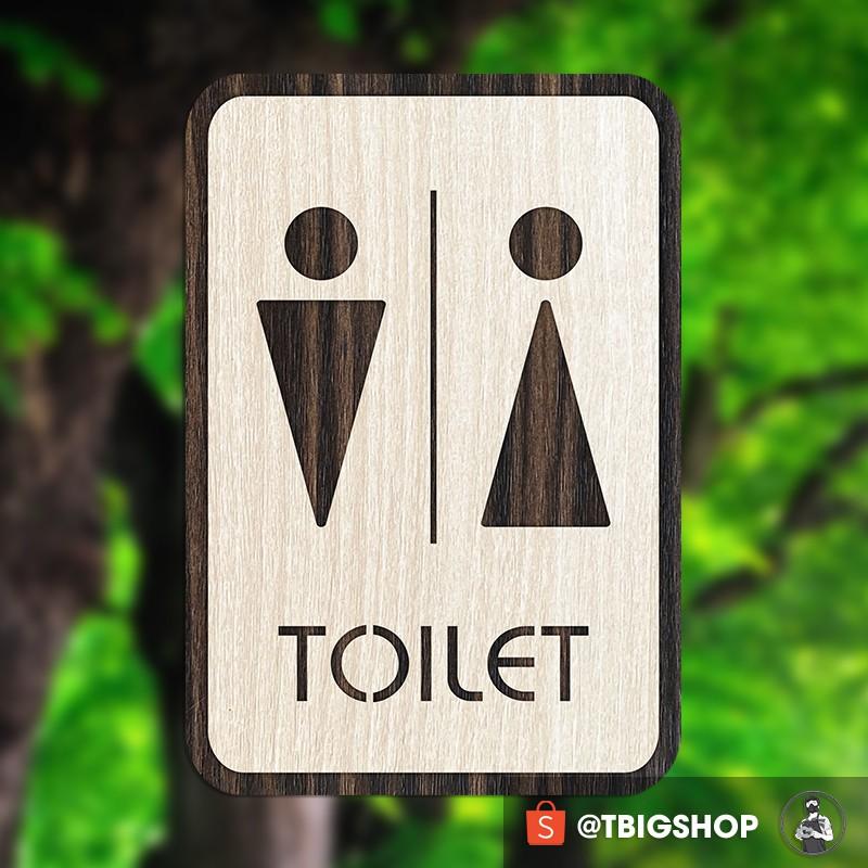 6 Mẫu bảng nhà vệ sinh (toilet) bằng gỗ phong cách hiện đại | trang trí homestay